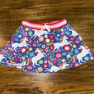 Mini Boden Blue Unicorn Floral Skort